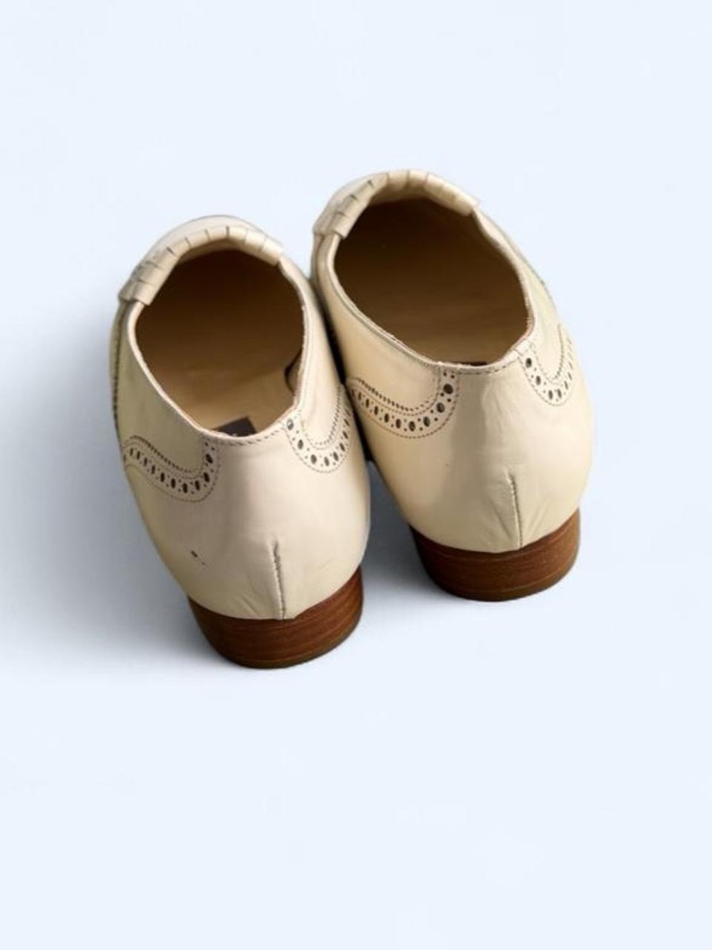 Vintage Italian Bally Paula White Leather Kiltie Brogue Loafers Women’s 8.5 - Picture 5 of 7